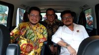 Syahrul Yasin Limpo(SYL) bersama Irman YL (None) saat menuju Istana Merdeka, Oktober 2020 lalu. (Ist)