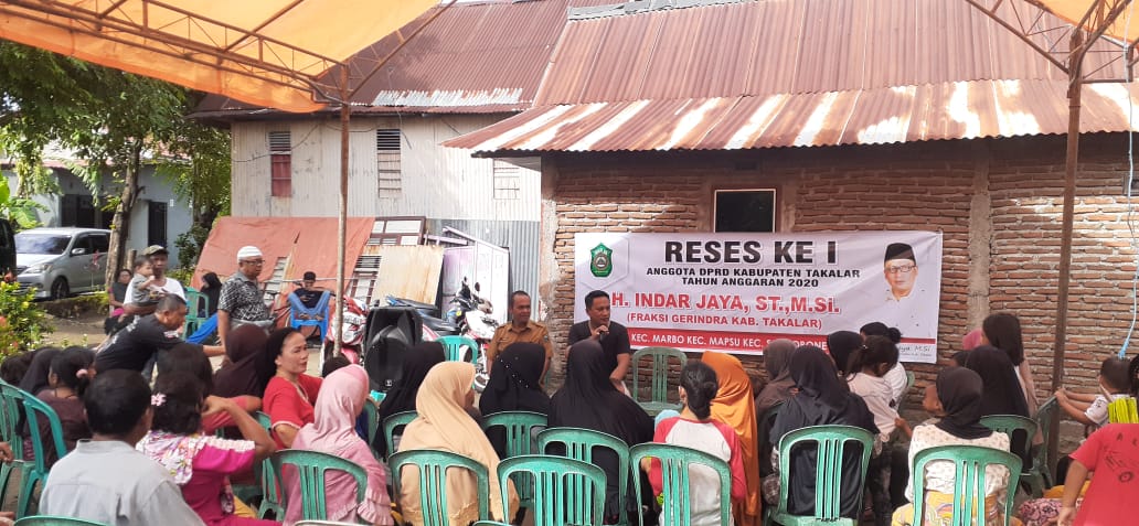 Legislator Gerindra Indar Jaya saat reses di dapilnya, Rabu 11 Maret 2020. (Ist)