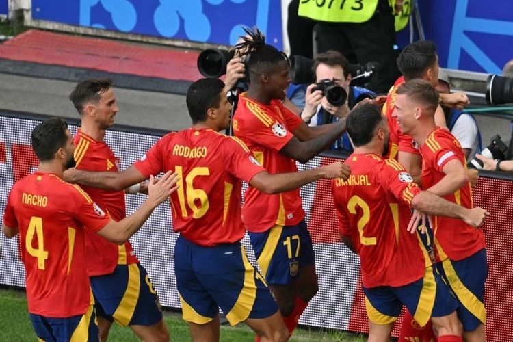 Timnas Spanyol ke finai EURO 2024 . (Int)
