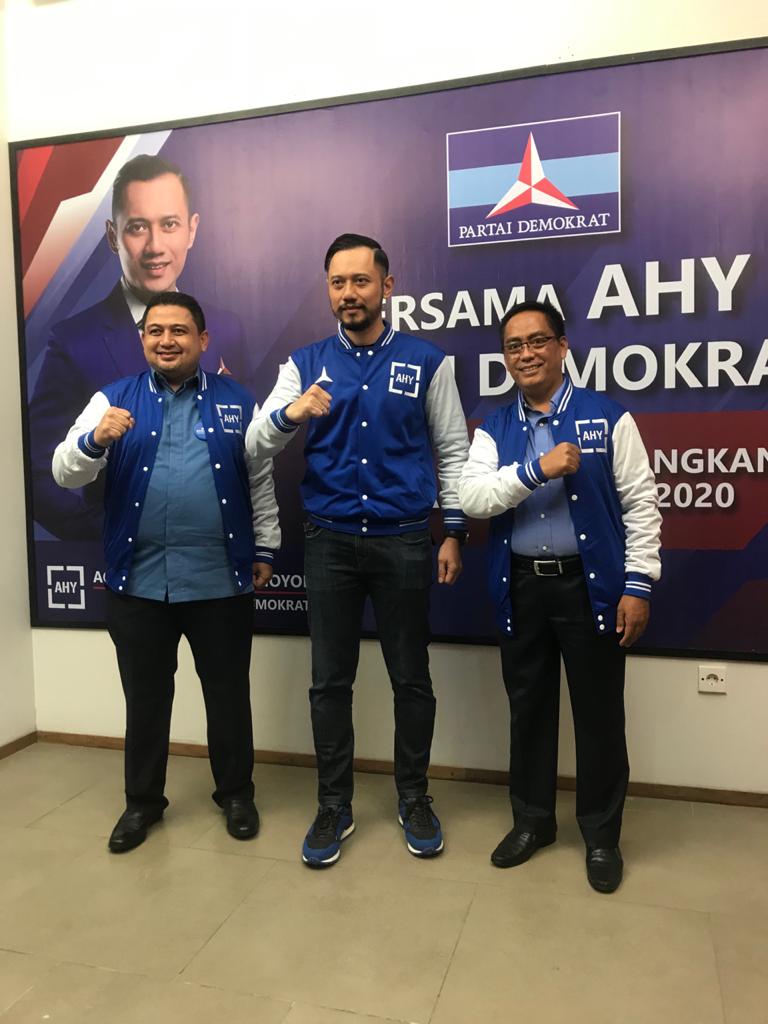 AHY bersama Appi- ARB di sela penyerahan rekomendasi Demokrat di Kantor DPP Partai Demokrat, Rabu 5 Agustus 2020. (Ist)