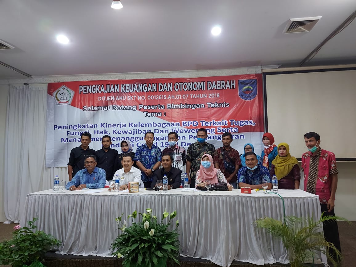 Bimtek peningkatan kinerja BPD se Kota Sawalunto akhir pekan lalu. (Ist)