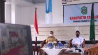 Bupati Takalar Syamsari Kitta bersama Wabup Achmad Se're sedang mengikuti rakor virtual bersama Presiden Jokowi, Senin 17 Mei 2021. (Ist)