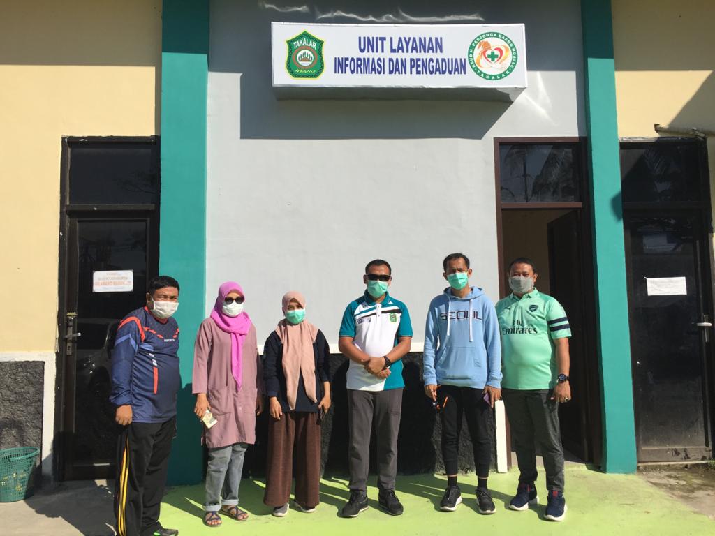 Bupati Takalar Syamsari Kitta meresmikan Unit Informasi dan Pengaduan RSUD Haji Padjonga Daeng Ngalle, Minggu 2 Agustus 2020. (Ist)