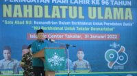 Bupati Takalar Syamsari menghadiri peringatan 96 tahun NU, Senin 31 Januari 2022. (Ist)