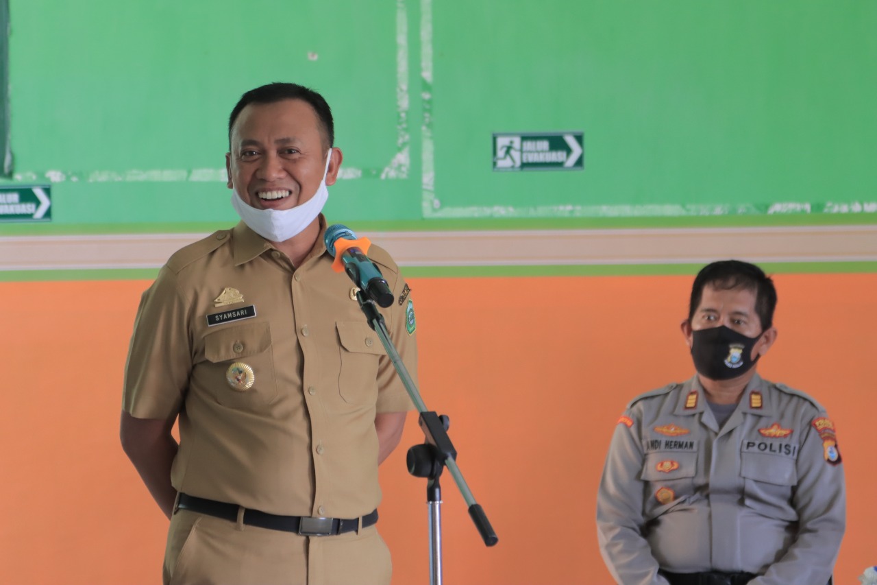 Bupati Takalar Syamsari Kitta bersyukur Takalar bisa melewati target vaksinasi di atas 70 persen, Senin 27 Desember 2021. (Dok)