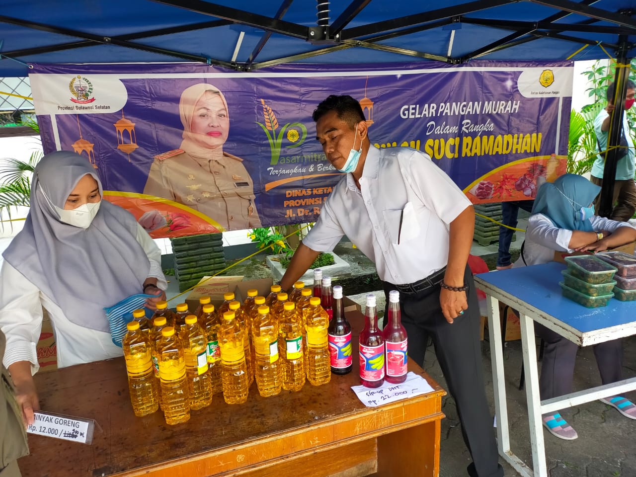 Dinas Ketahanan Pangan menggelar pangan murah di bulan Ramadhan, Rabu 21 April 2021. (Ist)