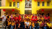 Golkar Makassar ikut meramaikan perayaan Hari Raya Imlek dengan menggelar Festival Barongsai, Selasa 1 Februari 2022. (Ist)