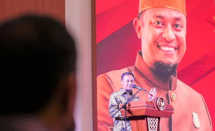 Gubernur Sulsel di acara PSBM ke 22, di Hotel Claro, Sabtu 14 Mei 2022. (Ist).webp