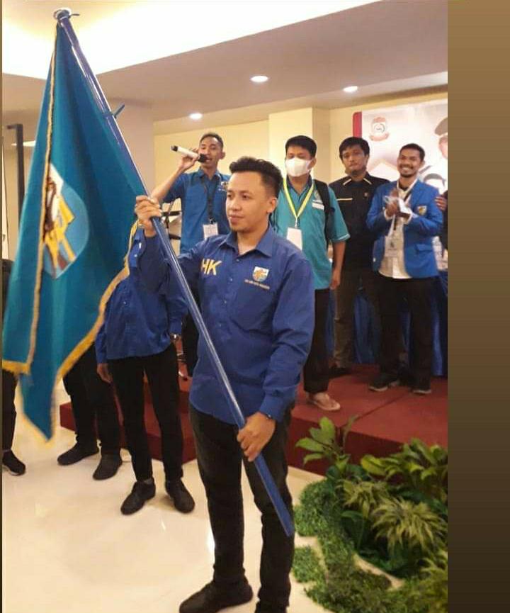 Hasrul Kaharuddin terpilih secara aklamasi memimpin KNPI Makassar, Senin 12 April 2021. (Ist)