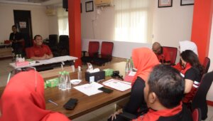 Rahman Pina mengikuti sesi wawancara di PDIP Sulsel, Minggu 9 Juni 2024..(ist,)