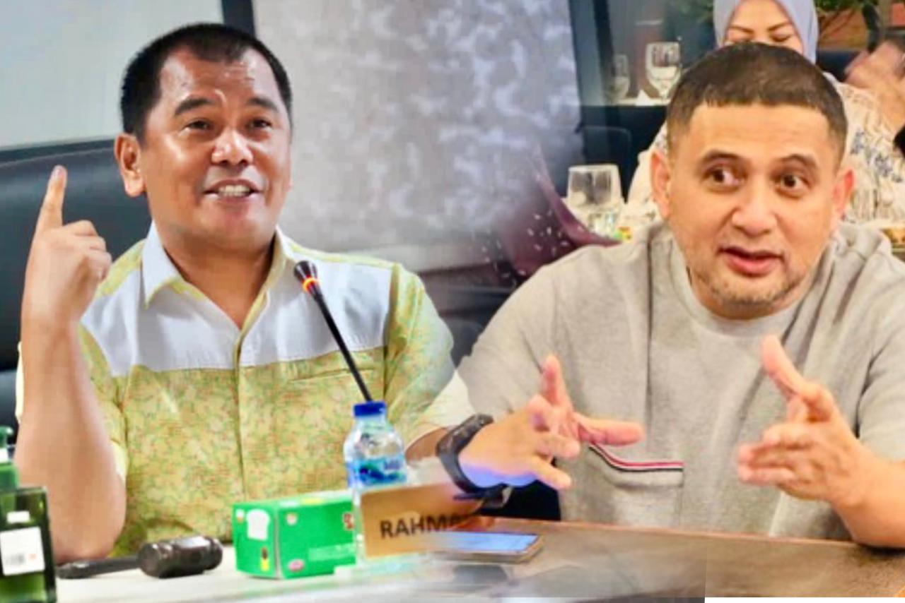 Ketua Golkar Makassar Munafri Arifuddin dan Ketua Fraksi Golkar DPRD Sulsel Rahman Pina berebut dukungan Partai Golkar di Pilwali Makassar. (Ist)