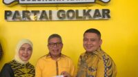 Appi-Aliyah menerima rekomendasi Golkar di kantor DPP partai Holkar Jakarta, Minggu (25/8/2024). (Ist)