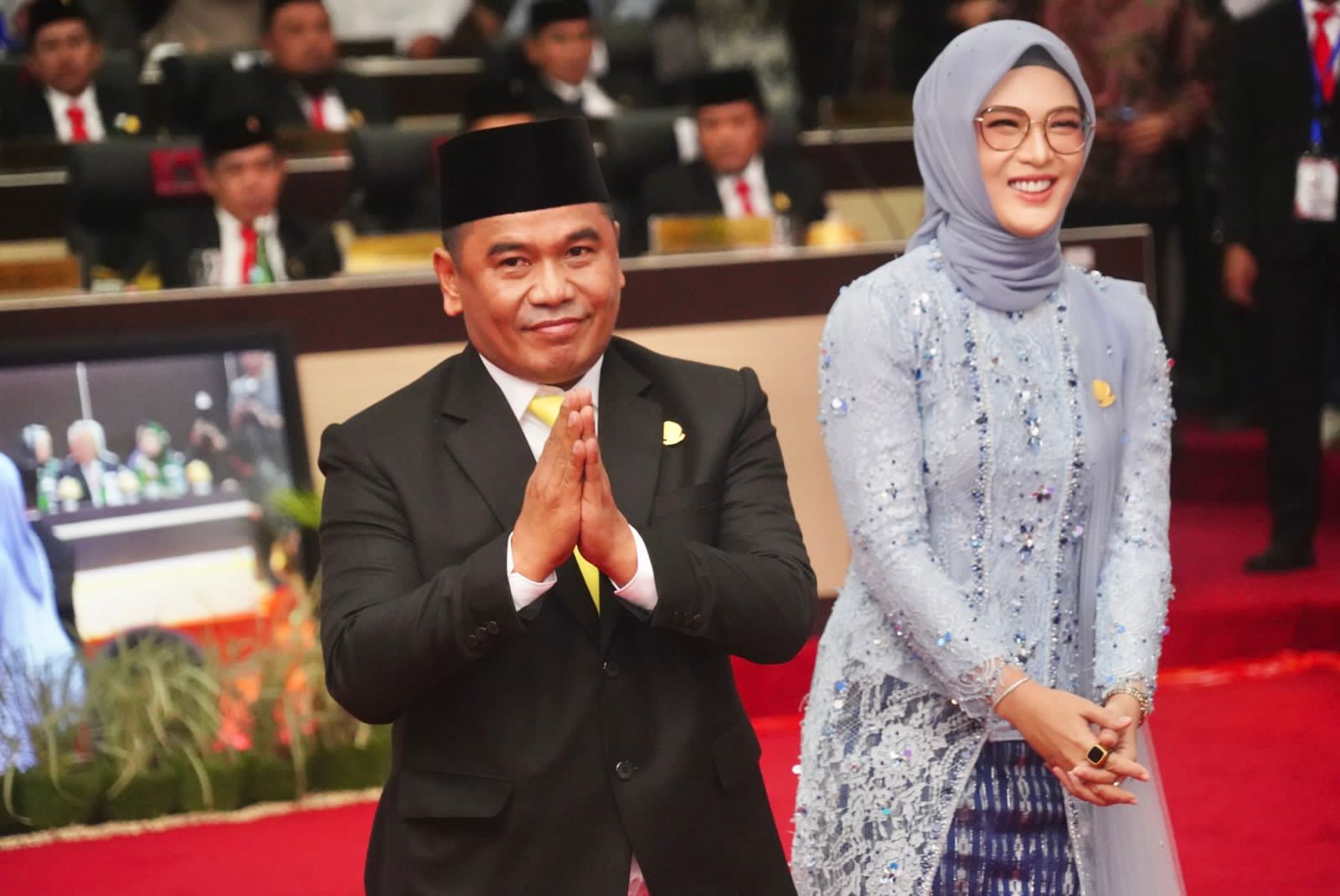 Pimpinan sementara DPRD Sulsel Andi Rachmatila Dewi dan Rahman Pina. (Ist)