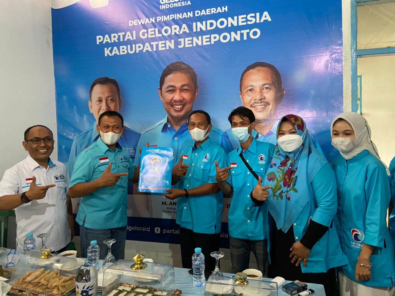 Isnaad Ibrahim Krg Lontang memimpin Partai Gelora Jeneponto. (Ist)