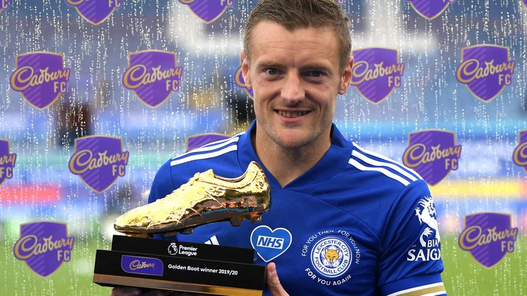 Jamie Vardy menjadi top skor Liga Inggris musim 2019- 2020. (Int)