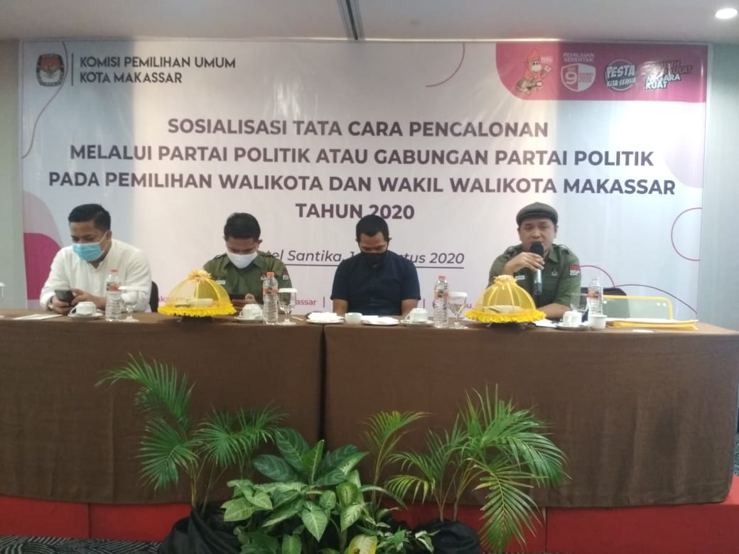 KPU Makassar menggelar sosialisasi pencalonan lewat jalur parpol. (Ist)