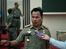 Kepala Satuan Polisi Pamong Praja (Kasatpol PP) Sulsel, Mujiono. (Int)