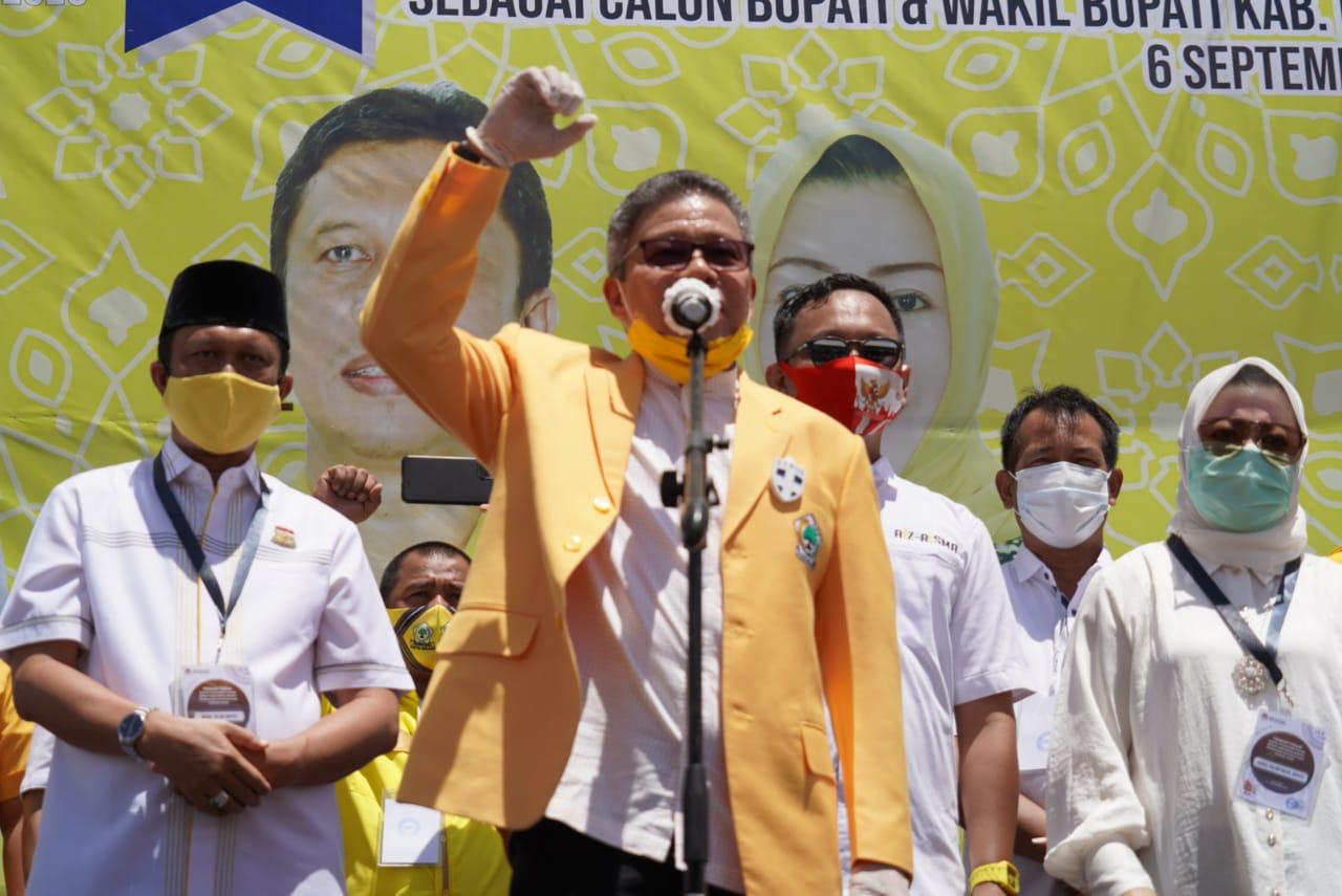 Ketua DPD I Partai Golkar Sulsel Taufan Pawe sangat intens menggelar konsolidasi internal pasca menerima SK pertengahan November lalu. (Ist) (Ist)