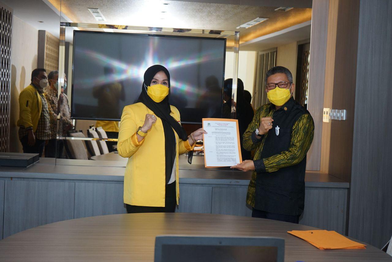 Ketua DPRD Sulsel Ina Kartika Sari ditunjuk sebagai Plt Ketua Golkar Barru, Rabu 16 Desember 2020. (Ist)
