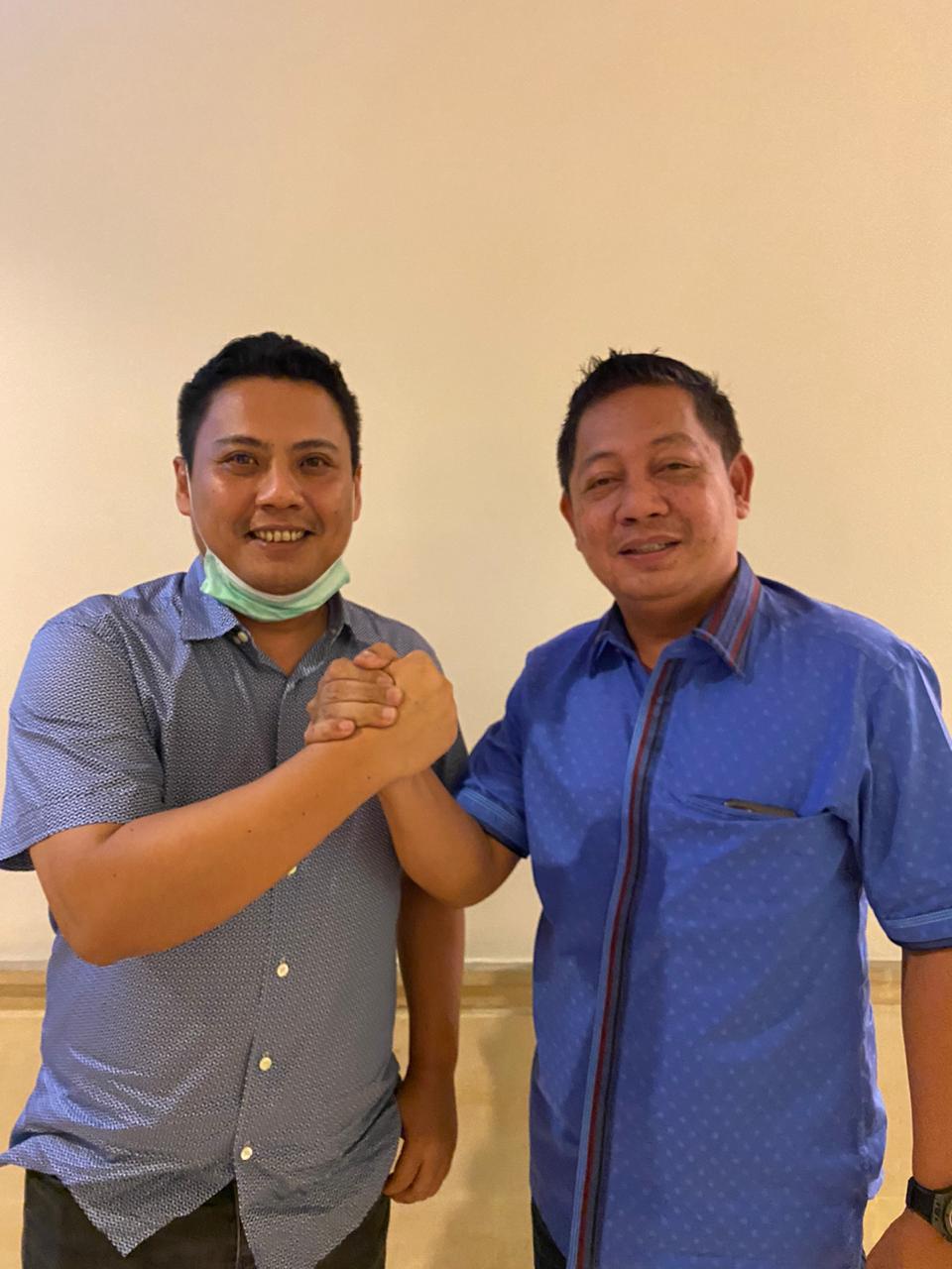 Ketua DPW Nasdem Rusdi Masse bersama Ketua Gerindra Sulsel Andi Iwan Aras di Jakarta, Jumat 26 Juni 2020. (Ist)