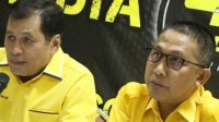 Ketua Golkar Makasar Farouk M Betta bersama Ketua Golkar Sulsel Nurdn Halid. (Int)