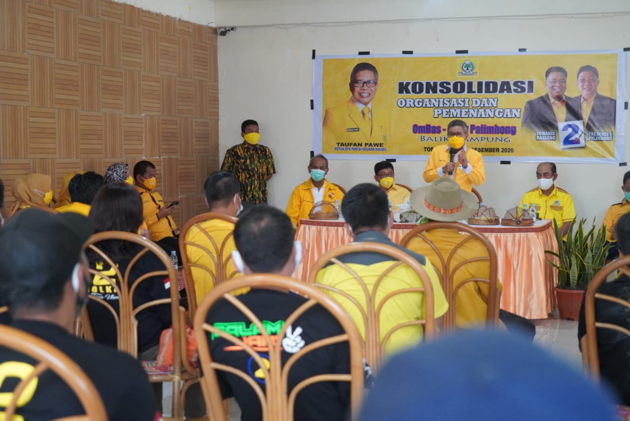 Ketua Golkar Sulsel Taufan Pawe menggelar konsolidasi di Toraja Utara. (Ist)
