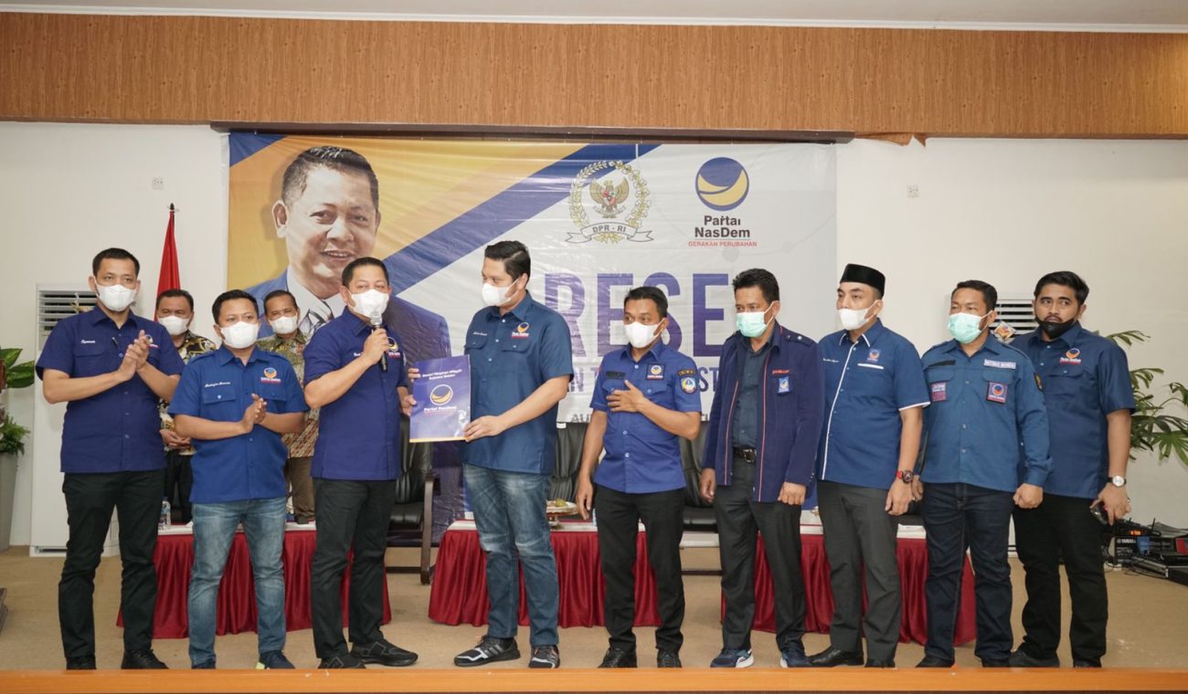 Ketua KNPI Sulsel Arham Basmin menjabat Ketua Nasdem Luwu. (Ist)