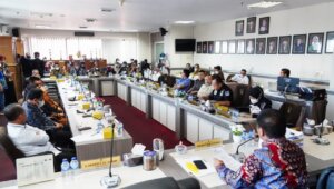 Ketua Komisi D DPRD Sulsel Rahman Pina saat memimpin RDP dengan PT Vale Tbk, Kamis 24 Maret 2022. (Ist)
