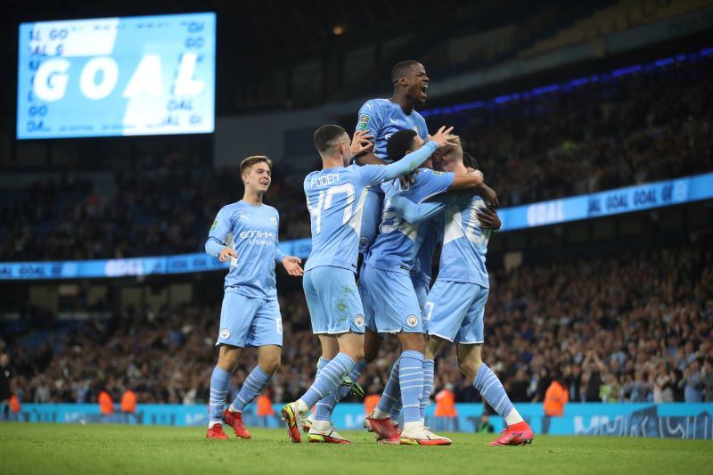 Manchester City berpesta gol atas tamunya Manchester United, 4-1, Senin 7 Maret 2022 dinihari. (Int)