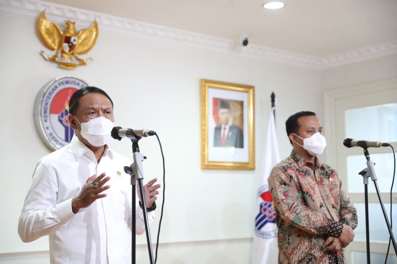 Menpora Zainuddin Amali siap membantu pembangunan Stadion Mattoanging. (Dok) Menpora Zainuddin Amali siap membantu pembangunan Stadion Mattoanging. (Dok)