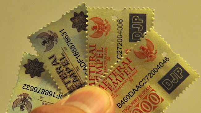 Meterai 10 ribu siap diedarkan pekan depan. (Int)