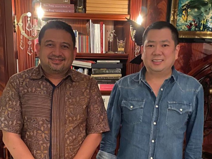 Munafri Arifuddin bersama Hary Tanoe Sudibyo. (Int)