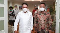 Pelaksana Tugas (Plt) Gubernur Sulawesi Selatan, Andi Sudirman Sulaiman menemui Menteri Pemuda dan Olahraga (Menpora) Zainudin Amali di Jakarta, Senin 31 Mei 2021. (Dok)