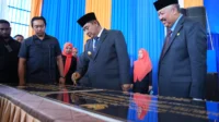 Pj Gubernur Sulsel Bahtiar menghadiri HUT Pinrang, Senin 19 Februari 2024. (Ist)