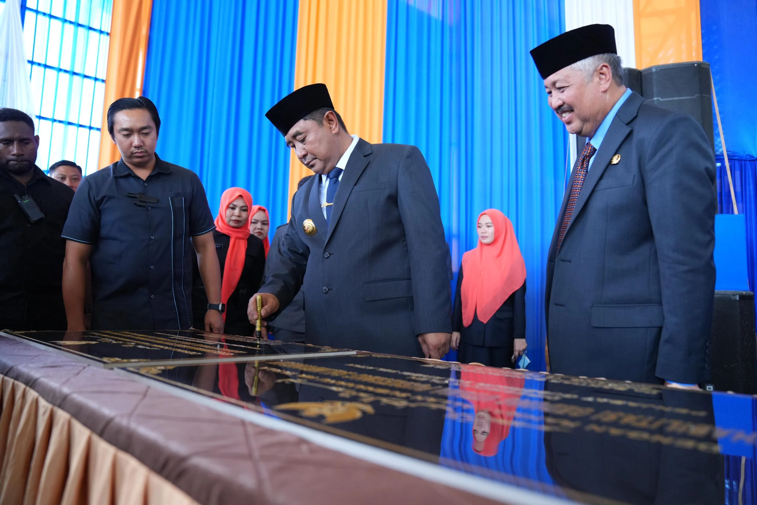 Pj Gubernur Sulsel Bahtiar menghadiri HUT Pinrang, Senin 19 Februari 2024. (Ist)