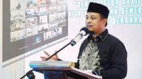 Plt Gubernur Sulsel Andi Sudirman Sulaiman saat membuka STQH di Sidrap lewat virtual, Kamis 3 Juni 2021 malam. (Int)
