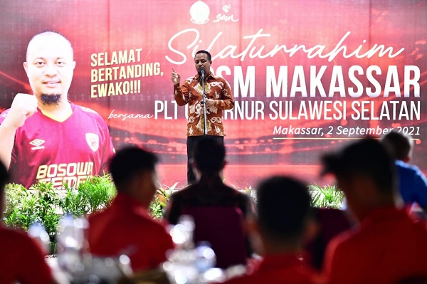Plt Gubernur Sulsel Andi Sudirman Sulaiman mendukung PSM menjuarai Liga Indonesia. (Ist)