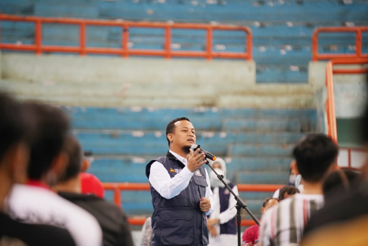 Plt Gubernur Sulsel Andi Sudirman menjanjikan bonus kepada atlet peraih medali di PON Papua. (Int)