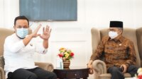 Plt Gubernur Sulsel bersama Walikota Parepare HM Taufan Pawe, Sabtu 17 April 2021. (Ist)