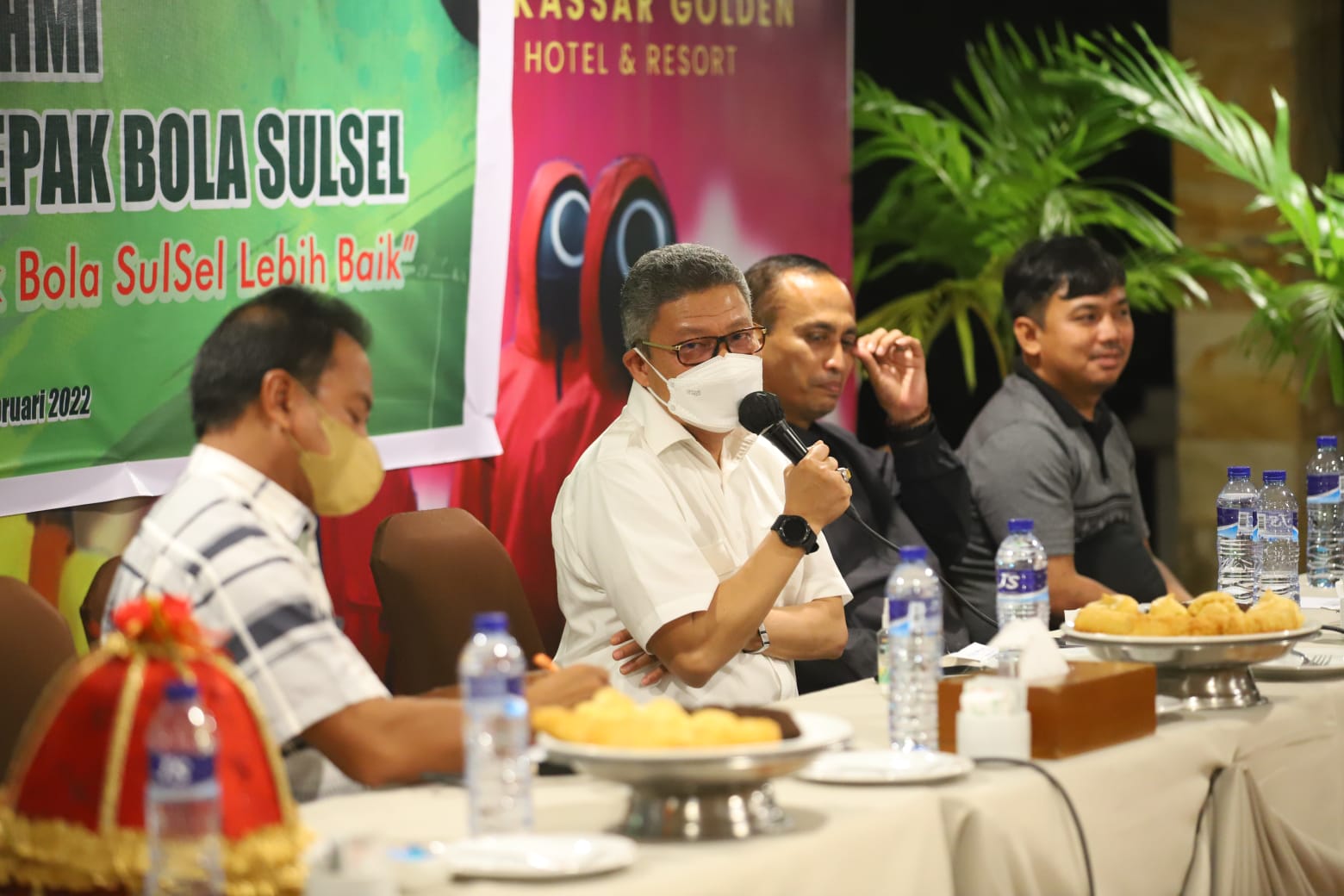 Rapat silaturahim Asprov PSSI Sulsel, di MGH Sabtu malam, 19 Febuari 2022. (Ist)
