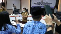 Sekkot Makassar Muh Ansar mengambil sumpah 461 PNS baru, Selasa 7 Juli 2020. (Ist)