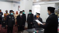 Sekprov melantik pejabat pratama dan administrator di lingkup Pemprov Sulsel. (Ist)