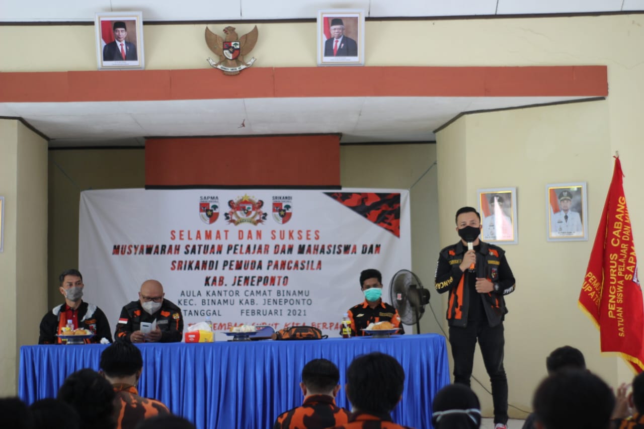 Suasana muscab Sapma dan Srikandi PP Jeneponto, Jumat 26 Februari 2021. (Ist) Suasana muscab Sapma dan Srikandi PP Jeneponto, Jumat 26 Februari 2021. (Ist)