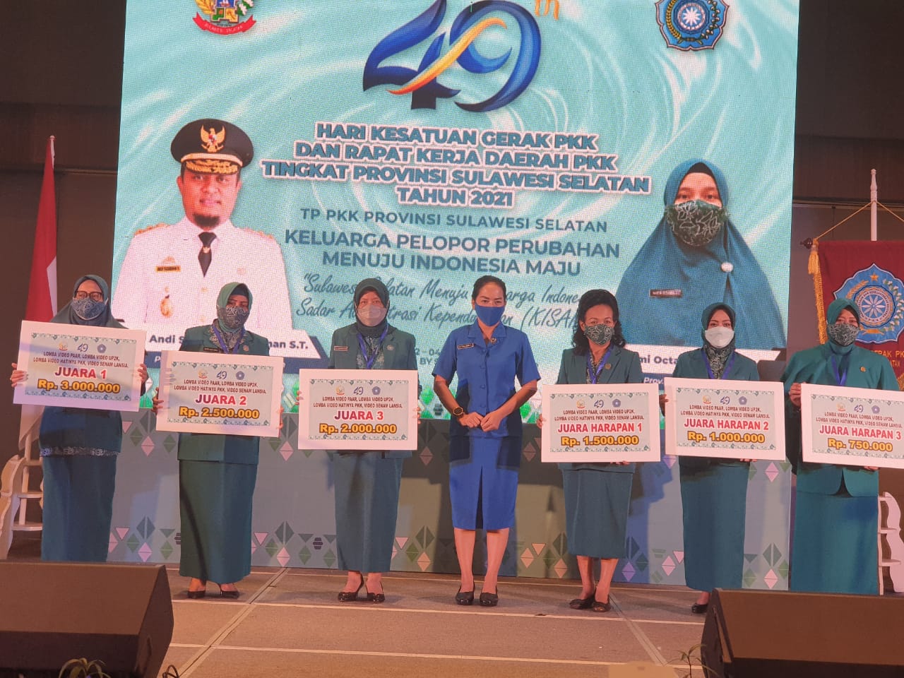 TP PKK Takalar meraih juara 1 lomba video pola asuh anak di HKG PKK Sulsel, Kamis 4 Juni 2021. (Ist)