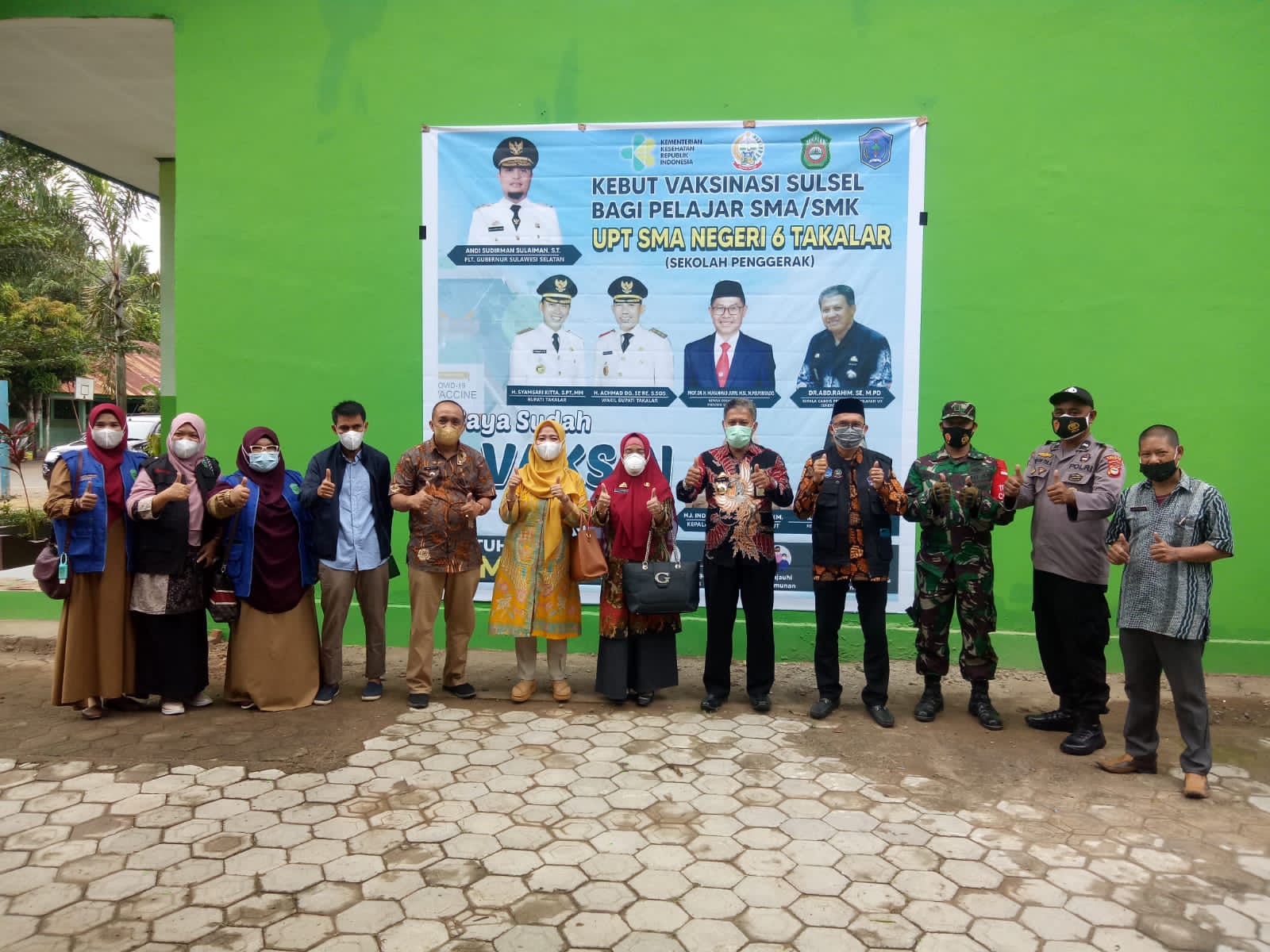 Vaksinasi usia pelajar di Takalar mulai masif digelar. (Ist)