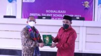 Wabup Takalar saat kegiatan Digital Talent Scholarship 2021. (Ist)