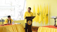 Waketum DPP Partai Golkar Ahmad Dolly Kurnia saat berbicara di Orientasi Pengurus Golkar Pinrang, Rabu 11 Agustus 2021. (Ist)