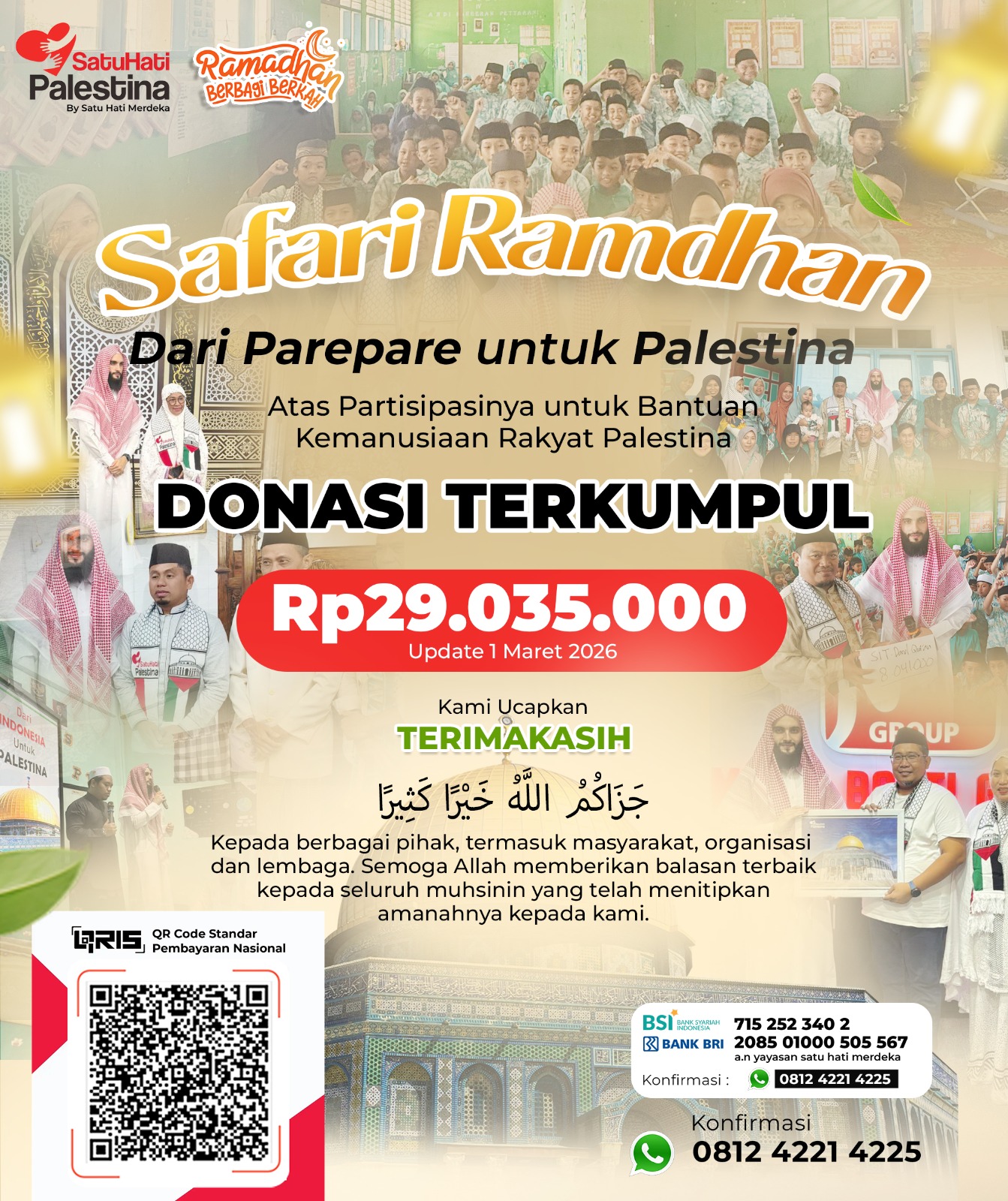 Yayasan Satu Hati Merdeka Gelar Safari Ramadhan di Parepare, Dana Kemanusiaan Terkumpul Rp29 Juta