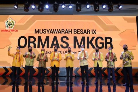 Ormas MKGR kembali mendukung Airlangga Hartarto jadi ketum.Golkar periode 2024- 2029. (Int)
