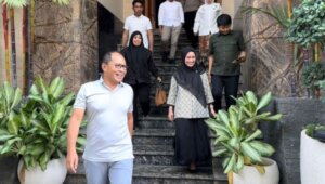 Bupati Luwu Utara Indah Putri Indriani bertemu Walikota Makassar Moh Ramdhan Pomanto, Kamis 30 Mei 2024. (Ist)